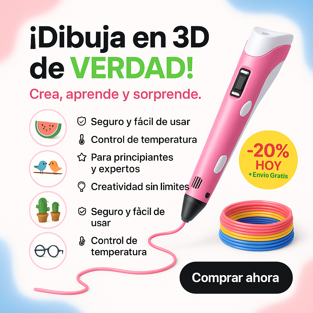 Bolígrafo 3D para impresión de Objetos